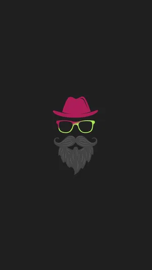 Pink And Green With Gray Beard Logo Wallpaper