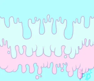 Pink And Purple Kawaii Characters Playing Tag Wallpaper