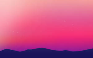 Pink And Purple Landscape Minimalist Aesthetic Laptop Wallpaper