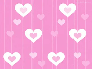 Pink And White Heart Wallpaper