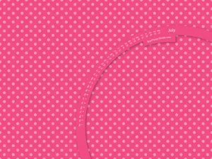 Pink And White Polka Dots With Calendar Wallpaper