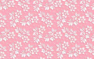 Pink Backdrop With Flower Patterns Wallpaper