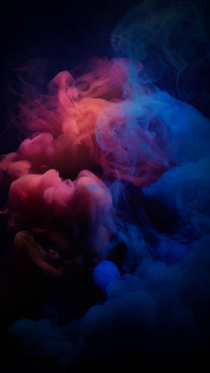 Pink, Blue And White Colorful Smoke Wallpaper