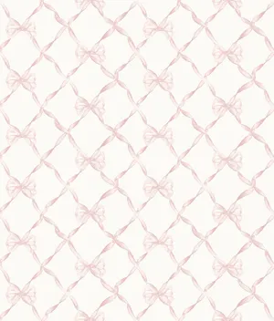 Pink Bows On A White Background Wallpaper