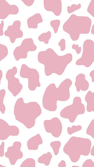 Pink Cow Print Portrait Wallpaper