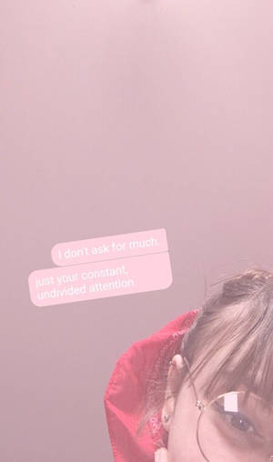 Pink E-girl Aesthetic Quote Wallpaper