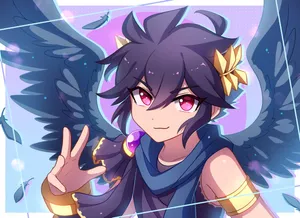 Pink-eyed Angel Edgy Pfp Wallpaper