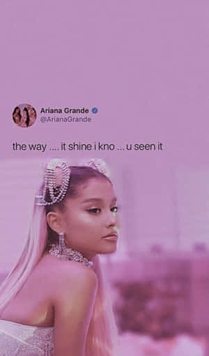 Pink Filter Ariana Grande 7 Rings Wallpaper