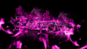 Pink Flames And Car Wallpaper