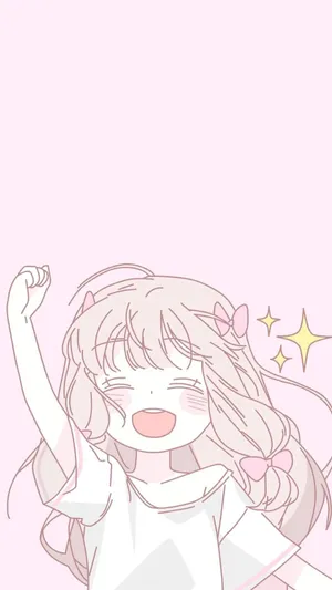 Pink Girl Anime Pfp Aesthetic Wallpaper