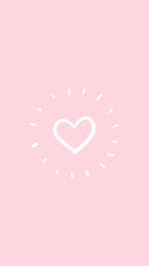 Pink Heart Aesthetic Wallpaper