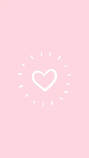 Pink Heart Aesthetic Wallpaper