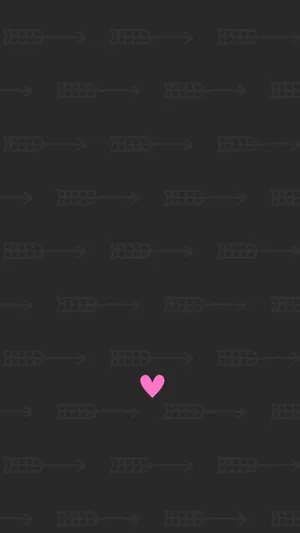 Pink Heart And Arrows Dark Girly Wallpaper