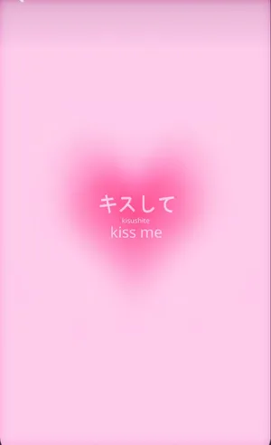 Pink Heart Kiss Me Wallpaper