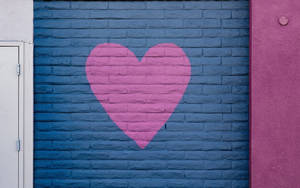 Pink Heart Wall Art Wallpaper