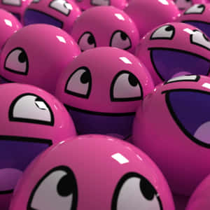 Pink Ipad Smiley Face Ball Photography Wallpaper