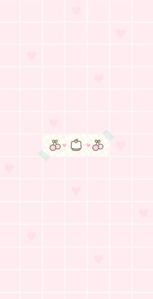 Pink Kawaii Cherries Wallpaper