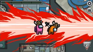 Pink Killing Yellow Among Us Imposter Wallpaper