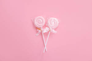 Pink Lollipops Pastels Aesthetic Computer Wallpaper