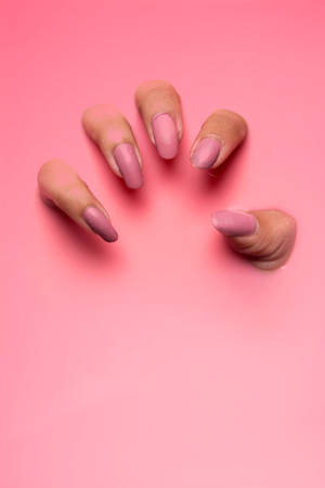 Pink Matte Nails Wallpaper