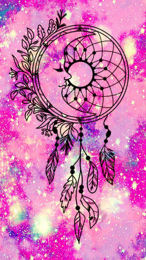 Pink Moon Dream Catcher Wallpaper