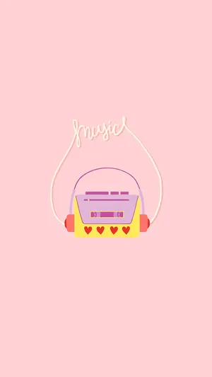 Pink Music Aesthetic Wallpaper