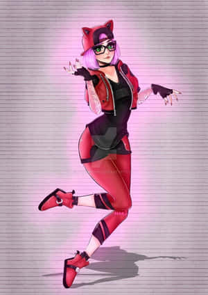 Pink Red Lynx Fortnite Wallpaper