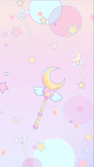 Pink Sailor Moon Magical Background Wallpaper