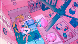 Pink Sailor Moon Room Aesthetic Wallpaper