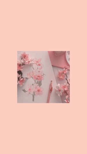 Pink Sakura Life Aesthetic Wallpaper