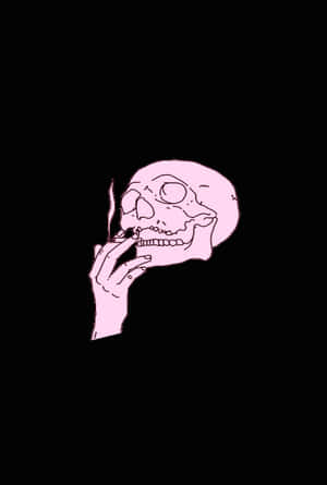 Pink Skull Grunge Tumblr Aesthetic Wallpaper