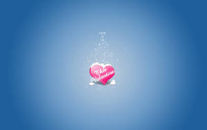 Pink Snow Heart On Valentine's Day Wallpaper