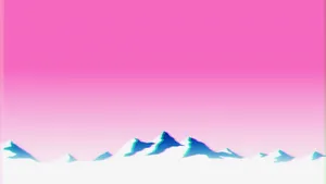 Pink Snowy Mountain Vaporwave Desktop Wallpaper
