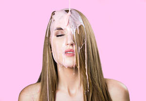 Pink Spill Model Shoot Wallpaper