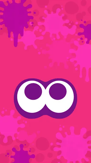 Pink Splatoon Squid Background Wallpaper