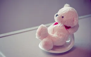 Pink Teddy Bear Cute Desktop Wallpaper