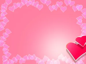 Pink Valentine Day Frames Of Hearts Wallpaper
