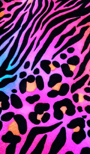 Pink Zebra Neon Colors Wallpaper