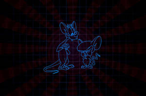 Pinky And The Brain Dark Blue Art Wallpaper
