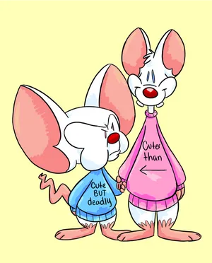 Pinky And The Brain Yellow Background Wallpaper