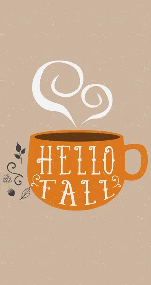 Pinterest Autumn Hello Fall Orange Mug Wallpaper