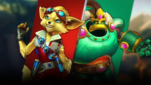 Pip And Bomb King - Paladins Champions In Action Wallpaper