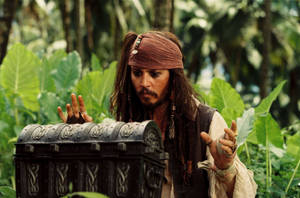 Pirates Of The Caribbean Chest In Forest Wallpaper