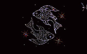 Pisces Beaded Fish Symbol Wallpaper