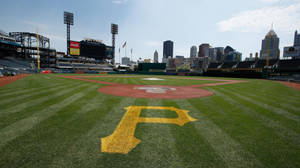 Pittsburgh Pirates Logo On Grass Wallpaper