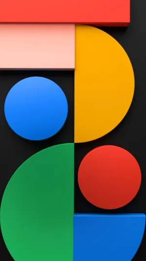 Pixel 5 Abstract Shapes Wallpaper