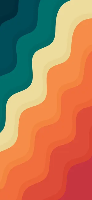 Pixel 5 Wavy Aesthetic Pattern Wallpaper
