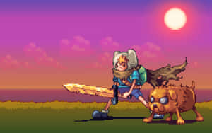 Pixel Adventure Time Game Wallpaper