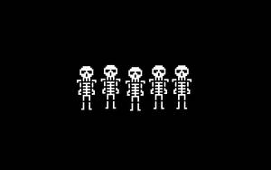 Pixel Art Skeleton Wallpaper