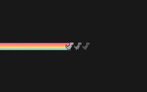 Pixelated Dinosaur Running Game Wallpaper